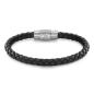 Preview: TeNo Armband DyKoN Leder Edelstahl groove Struktur 026.0300.D86
