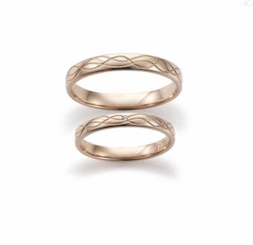 August Gerstner Trauringe Haselnussgold 4/31469/3 + 31469/3,5