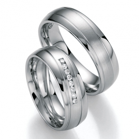 Nowotny-Collection Ruesch Trauringe Weissgold 02/40350-063