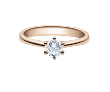 Rubin Verlobungsring Solitaire Rotgold 0,08 ct. 18001-RG