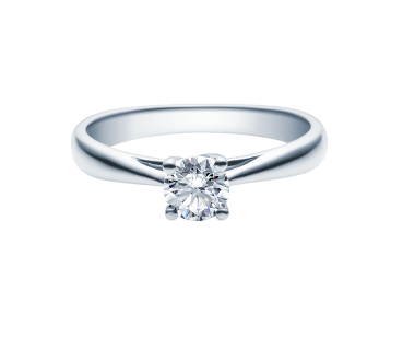 Rubin Verlobungsring Solitaire Weissgold 0,08 ct. 18002