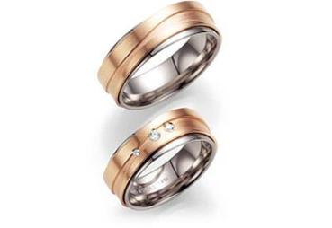 Fischer Trauringe Weissgold-Apricotgold 05 05521/070