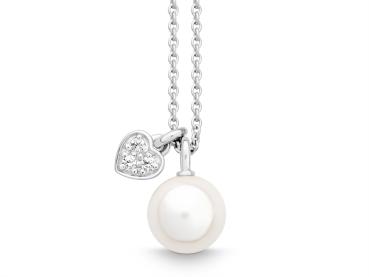 Quinn Halskette Herz 585Rg Bril. 0,06ct TW/SI wei.SwZp 32730298