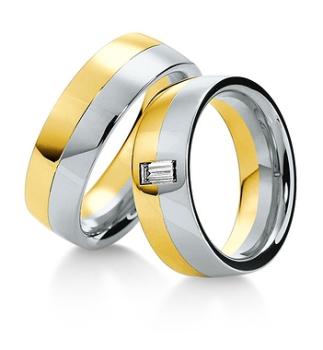 Breuning Trauringe Weissgold-Rotgold 48/035400