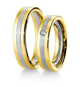 Breuning Trauringe Weiss-Rotgold 48/036100