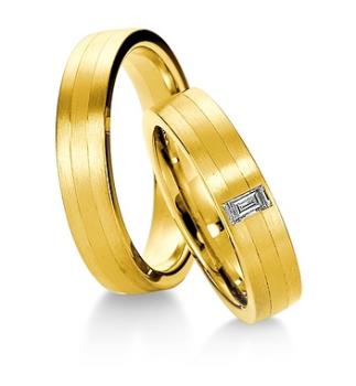 Breuning Trauringe Weiss-Gelbgold 48/036500 + 48/036510