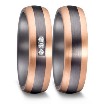 TeNo Partnerringe Tantal Rosegold 587203 + 587204