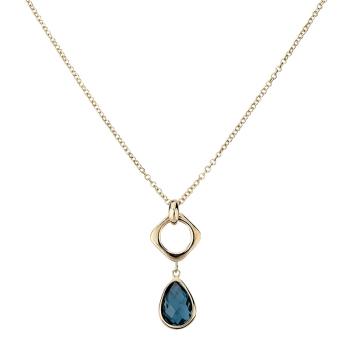 Engelkemper 585 Gold Collier mit Behang Blautopas 6-211501-001