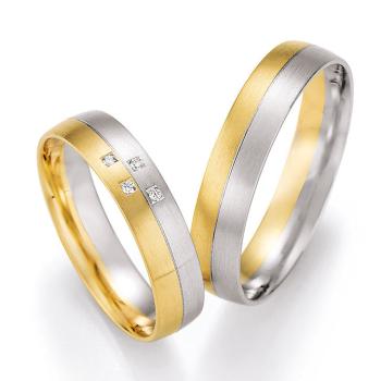Nowotny-Collection Ruesch Trauringe Weiss-Gelbgold 66/43010-045