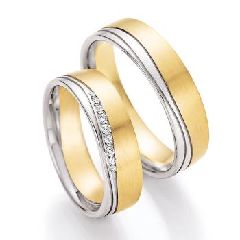 Nowotny-Collection Ruesch Trauringe Weiss-Gelbgold 66/45090-058