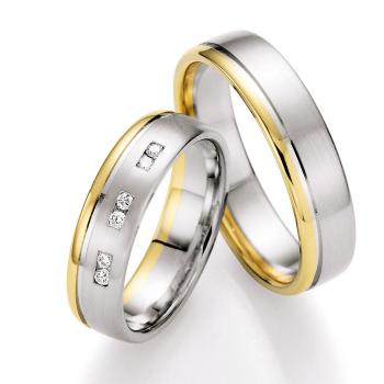 Nowotny-Collection Ruesch Trauringe Weiss-Gelbgold 66/07050-055