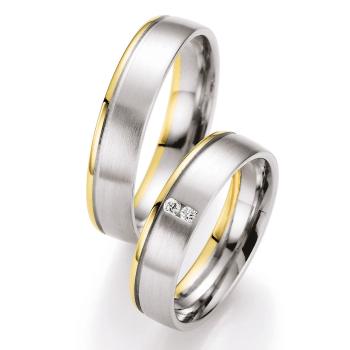 Nowotny-Collection Ruesch Trauringe Weiss-Gelbgold 66/07200-050