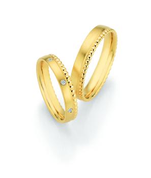 Nowotny-Collection Ruesch Trauringe Gelbgold 66/81070 + 66/81080