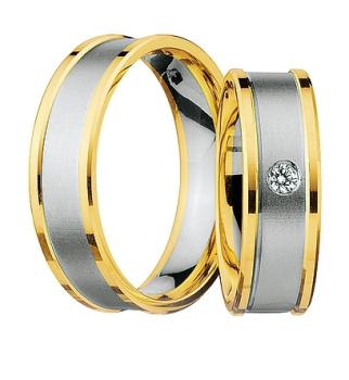 Nowotny-Collection Ruesch Trauringe Weiss-Gelbgold 66/03080-065