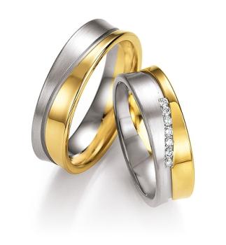 Nowotny-Collection Ruesch Trauringe Palladium-Gelbgold 72/10130-060