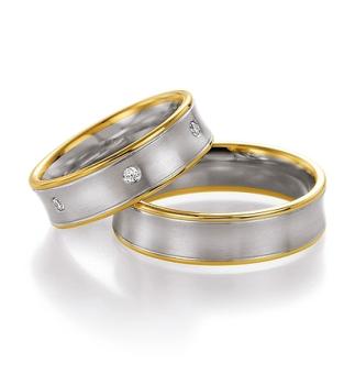 Nowotny-Collection Ruesch Trauringe Palladium-Gelbgold 72/10170-060
