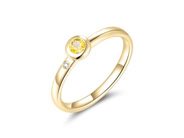 Quinn Ring 750 Gelbgold Brillant Saphir 721446601