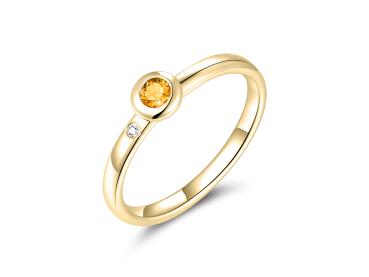 Quinn Ring 750 Gelbgold Brillant Saphir 721446676