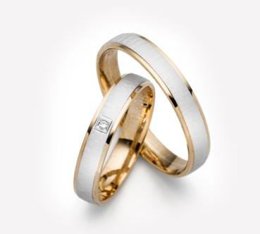 Holzhauser Trauringe günstig 333 Weiss-Gelbgold 88451