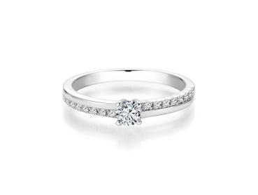 COLLECTION RUESCH SOLITAIRE RING WEISSGOLD 60/54250