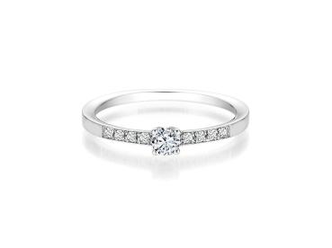 COLLECTION RUESCH SOLITAIRE RING WEISSGOLD 60/44150