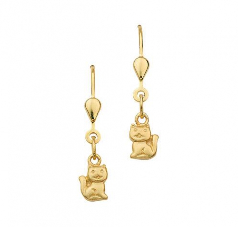 Ohrschmuck Ohrboutons Kätzchen 333 Gold BOH300326