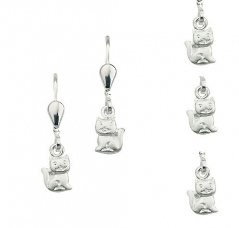 Ohrschmuck Ohrhänger Katzen 925 Silber BOH900343