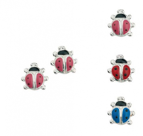 Ohrschmuck Ohrstecker Marienkäfer 925 Silber BOS900114