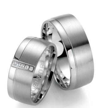Fischer Trauringe Weissgold 0605512/080