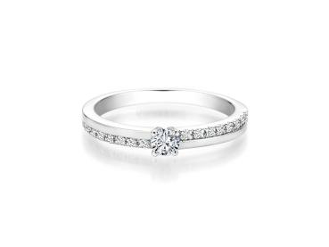 COLLECTION RUESCH SOLITAIRE RING WEISSGOLD 60/54150