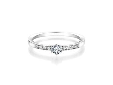 COLLECTION RUESCH SOLITAIRE RING WEISSGOLD 60/46150