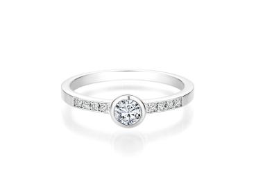 COLLECTION RUESCH SOLITAIRE RING WEISSGOLD 60/40250