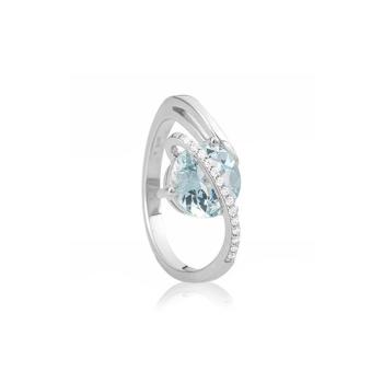 Breuning Brillant Aquamarin Ring Weissgold 41041820