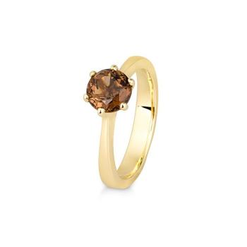 Saint Maurice Ring Rauchquarz Gelbgold 42859570