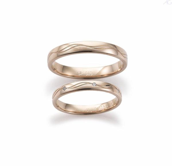 August Gerstner Haselnussgold Eheringe 4/31471/3 + 31471/3,5