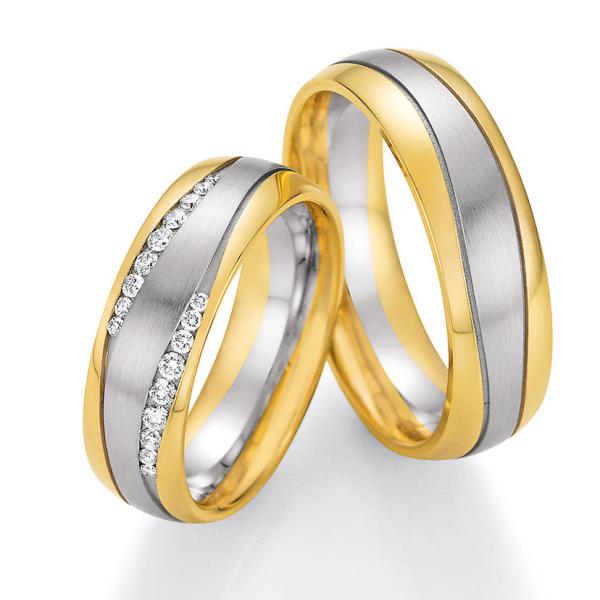 Nowotny-Collection Ruesch Trauringe Weiss-Gelbgold 02/51170-065
