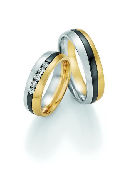 Nowotny-Collection Ruesch Partnerringe Zirkonium 14/10090 + 14/10100