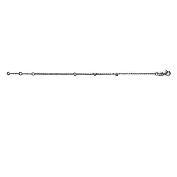 Bedra Fusskette 925 Silber schwarz 17274.16-25