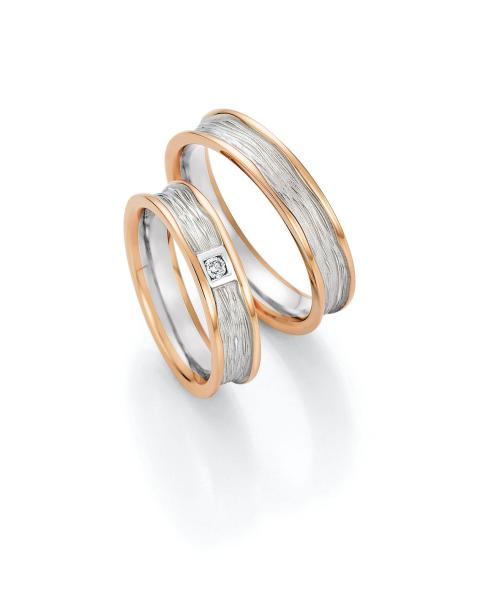 Nowotny-Collection Ruesch Trauringe Weiss-Rotgold 66/65130-050