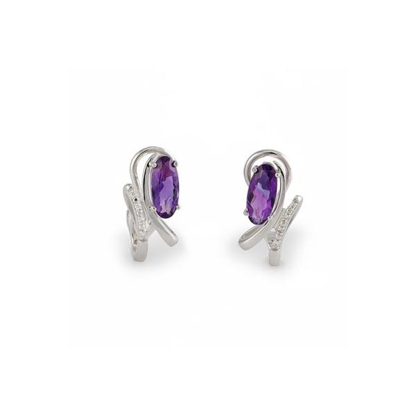 Breuning Brillant Weissgold Amethyst Ohrringe 01054260