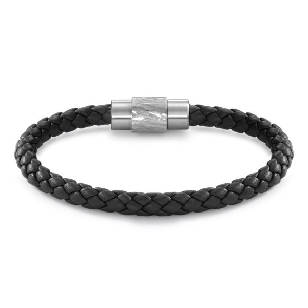 TeNo Armband DyKoN Leder Edelstahl groove Struktur 026.0300.D86