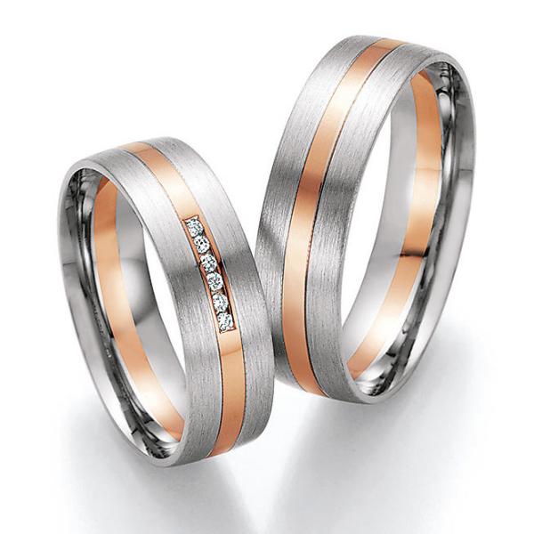 Nowotny-Collection Ruesch Trauringe Weiss-Rotgold 66/32090-058