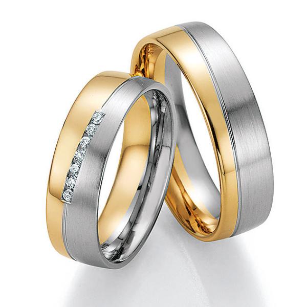 Nowotny-Collection Ruesch Trauringe Weiss-Gelbgold 66/34170-060