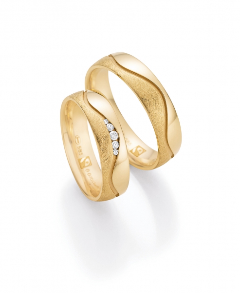 Nowotny-Collection Ruesch Trauringe Gelbgold 33/30010-055 + 33/30020-055