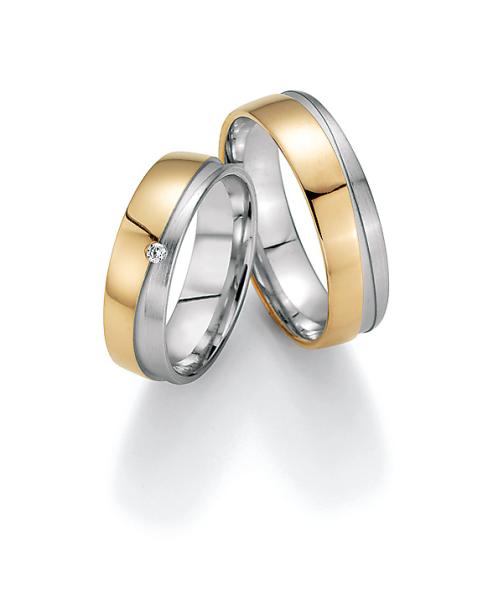 Fischer Trauringe Weissgold-Apricotgold IDYLLE 05 07255/060