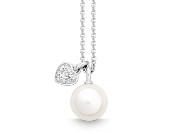 Quinn Halskette Herz 585Rg Bril. 0,06ct TW/SI wei.SwZp 32730298