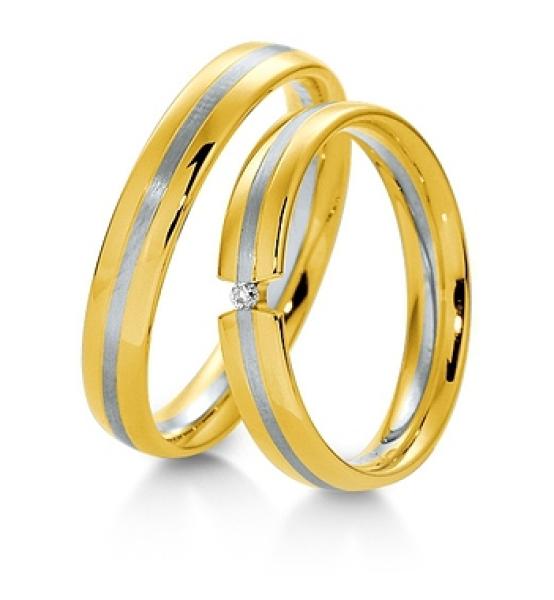 Breuning Trauringe 950 Platin-585 Gelbgold DR 040570