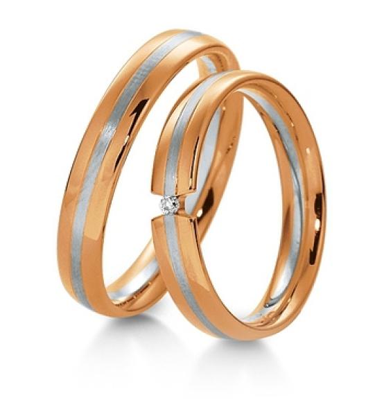 Breuning Trauringe 950 Platin-585 Gelbgold DR 040570