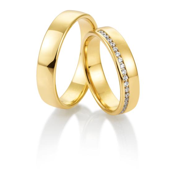 Breuning Trauringe Gelbgold 48 05181 + 48 05182