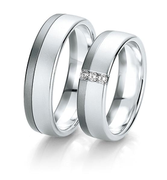 Breuning Trauringe Weissgold-Graugold DR 061370